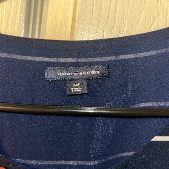 Tommy Hilfiger Navy and Red Striped Maxi Dress S - Picture 3 of 5